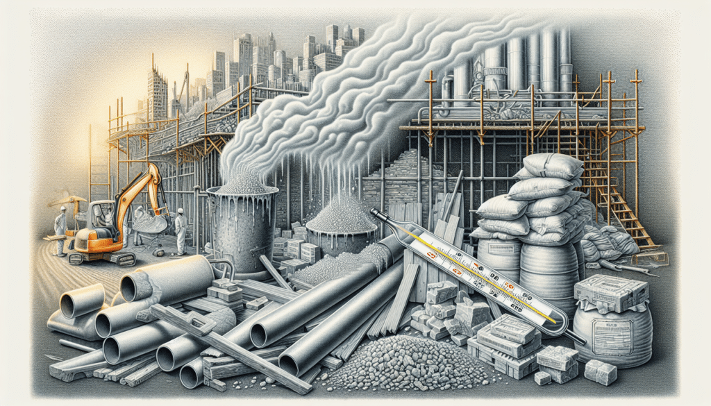 construction site with hazardous materials