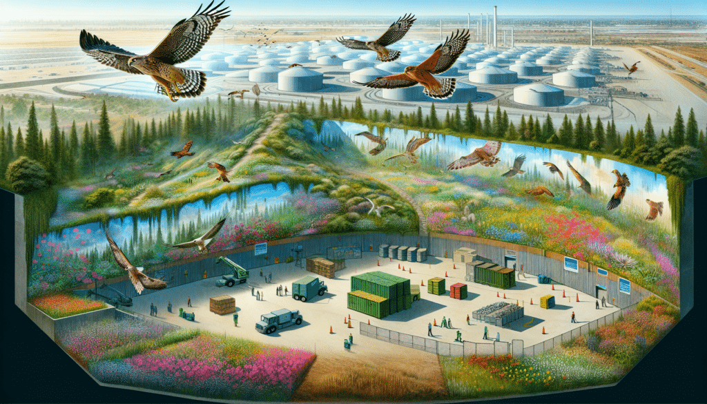 Illustration of Sustainable Practices at Anaheim Landfills