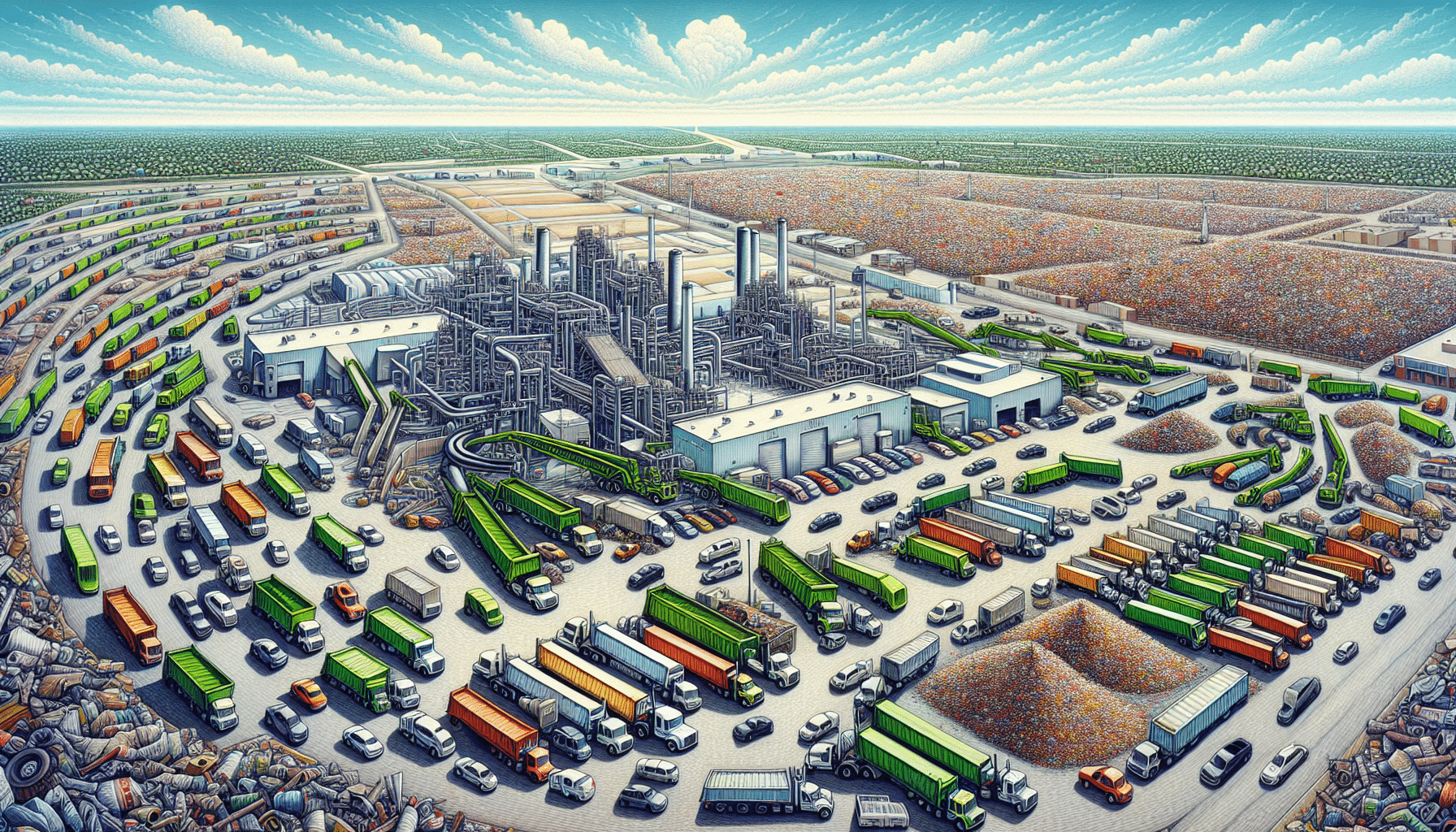 Illustration of waste industry in Tulsa