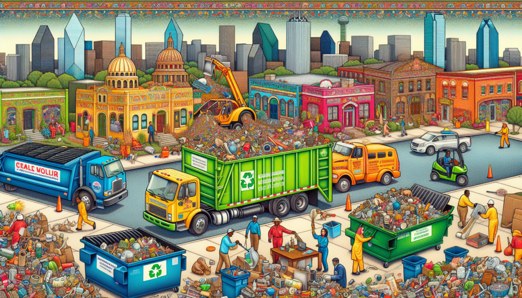 Illustration of waste removal services in Dallas TX