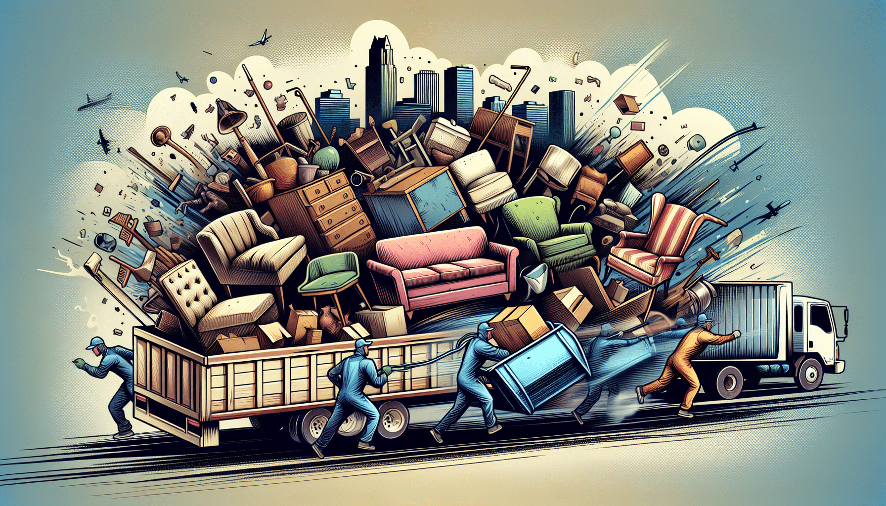 Illustration of junk removal services in Omaha NE